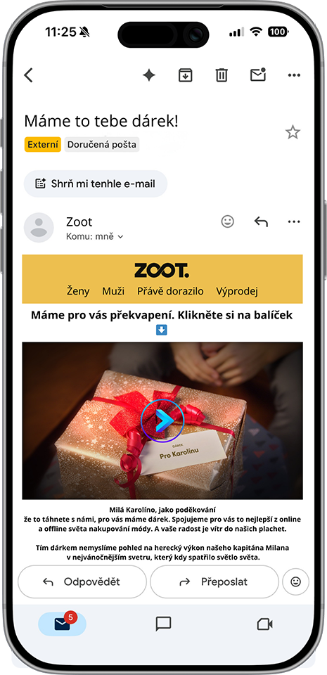 Zoot email 2 CZ